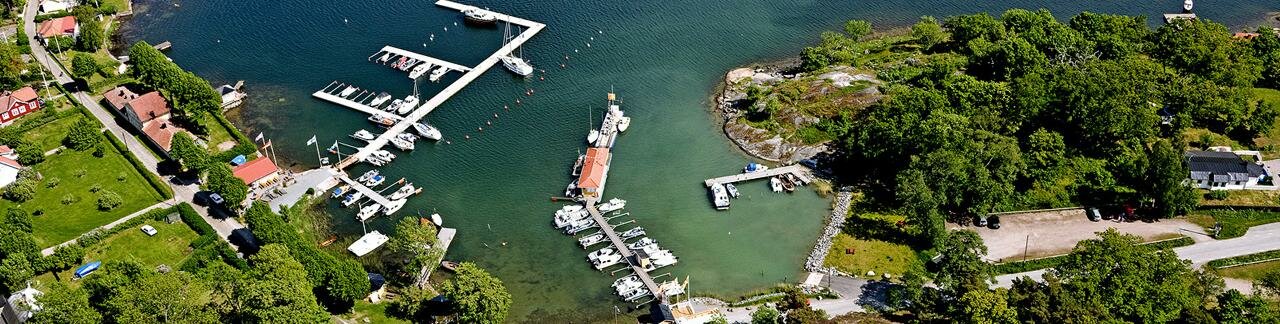 Flygfoto över Promarinas Furusundanläggning